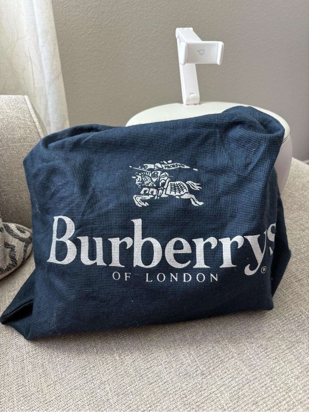 Burberry Beige Plaid Bag with Brown Trim - Picture 11 of 12
